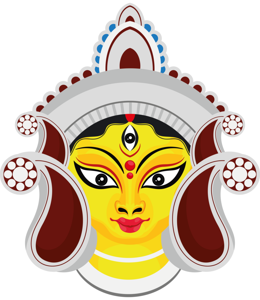 hindu goddess durga face png