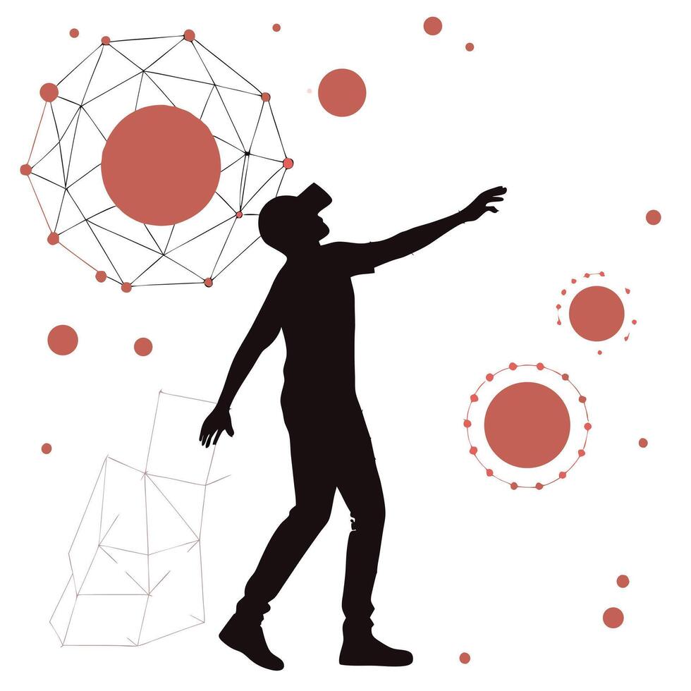Exploring Virtual Reality With Modern Technology vector
