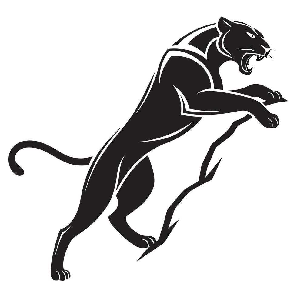 Panther Illustration Isolated On White vector