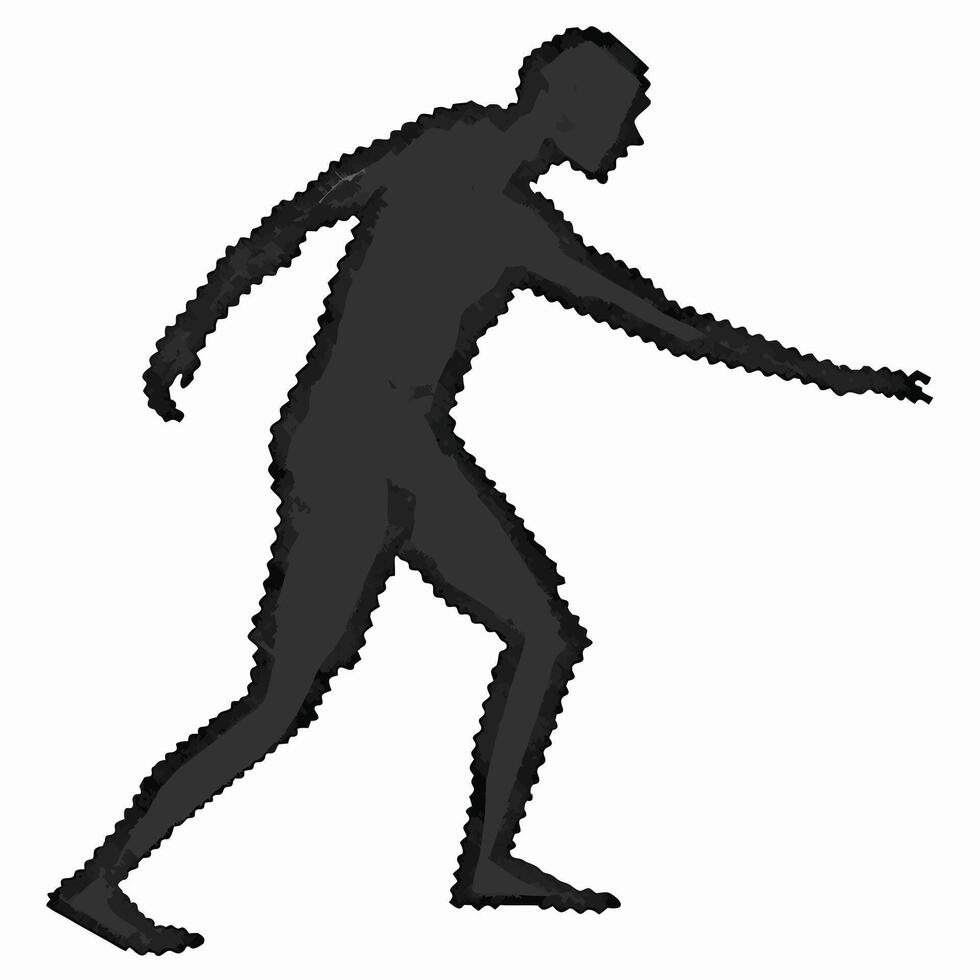 Silhouette Of A Human Walking Figure vector