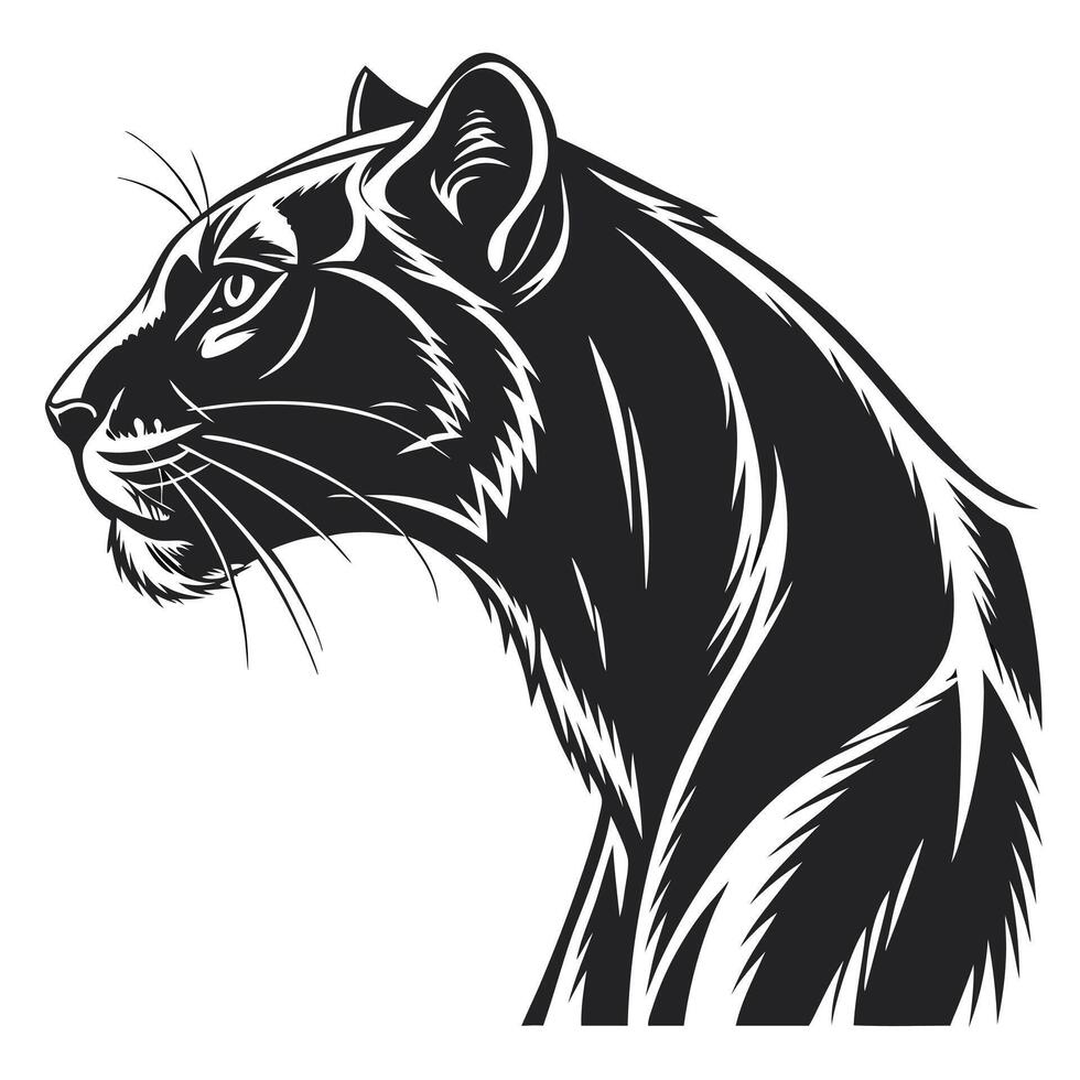 Illustration Of A Black Panther vector