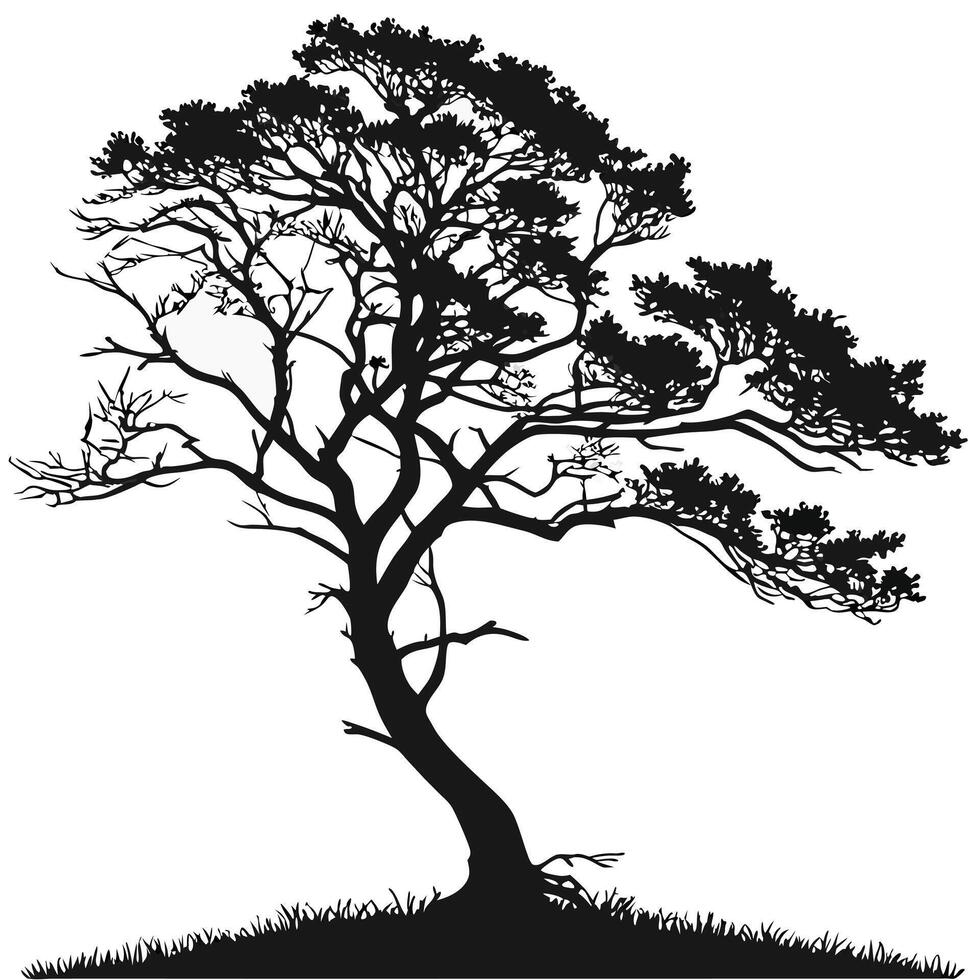 Black Tree Graphic Illustration Design vector