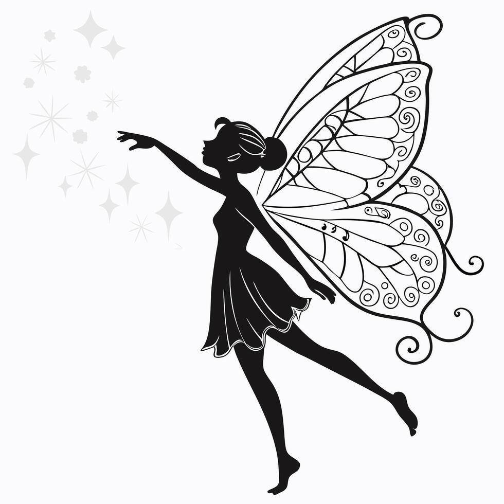 Fairy Reaching For Stars vector
