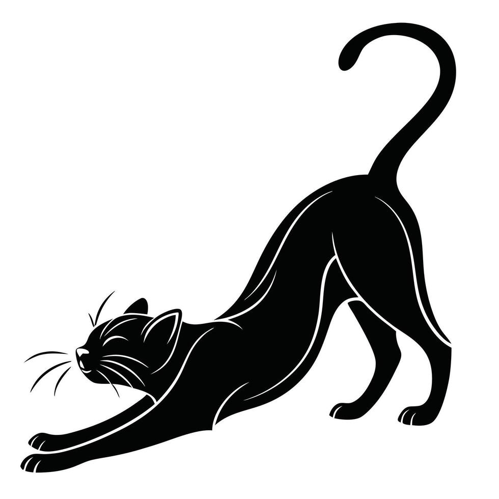 Black Cat Silhouette Illustration vector