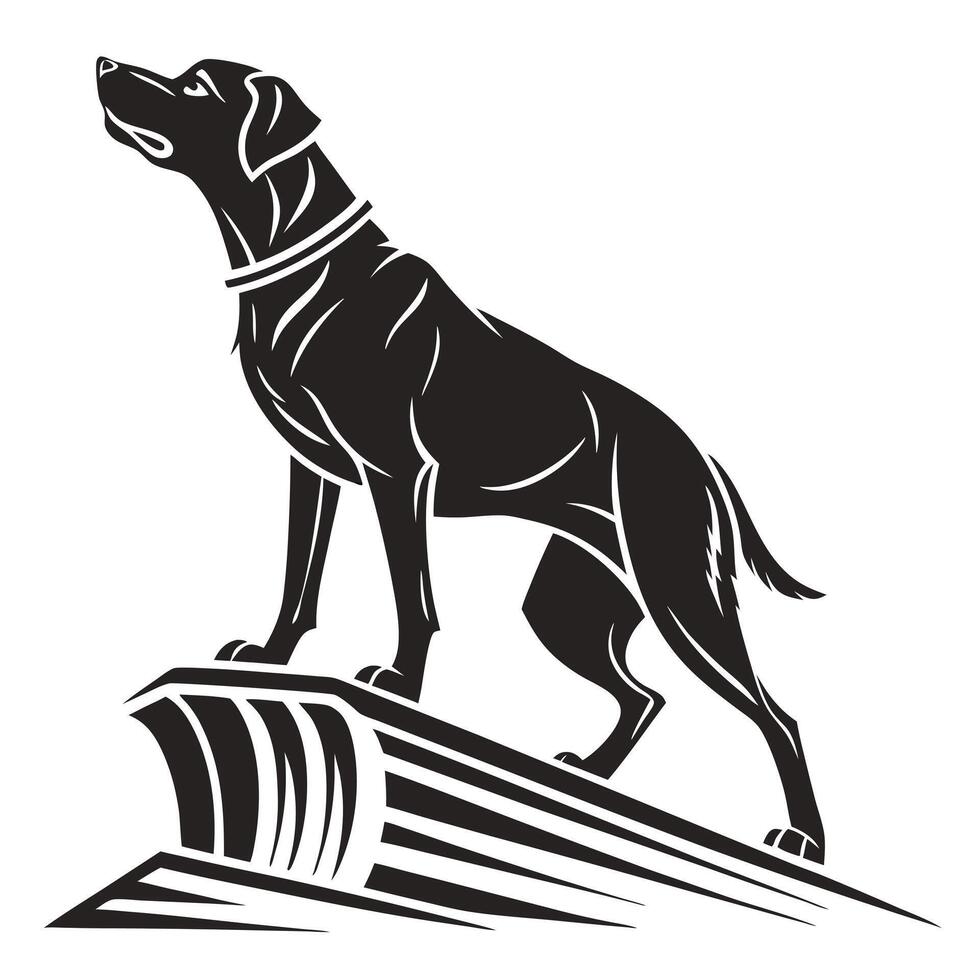 Illustration Of A Hunting Dog vector