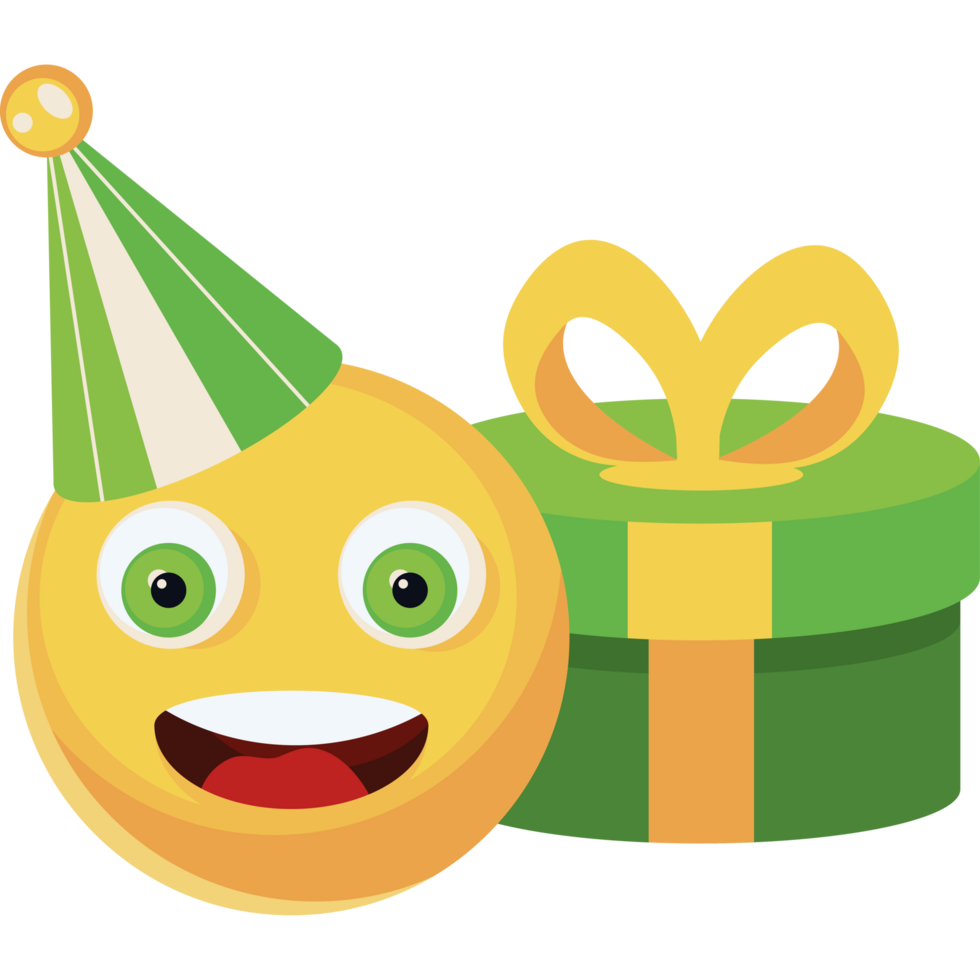 birthday emoji with present png