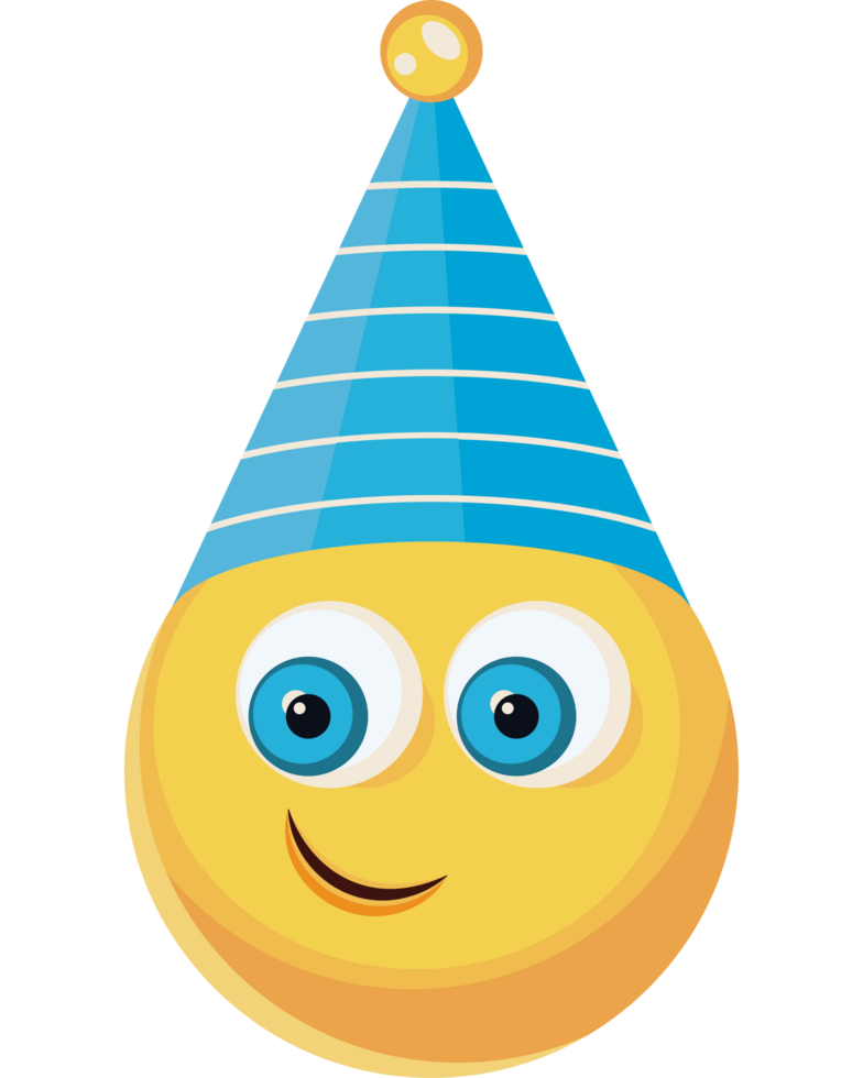 birthday emoji with hat icon png