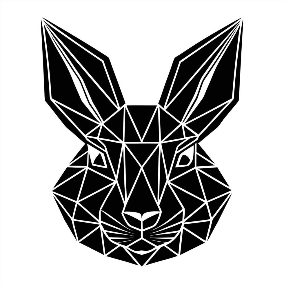 geometric bunny face vector