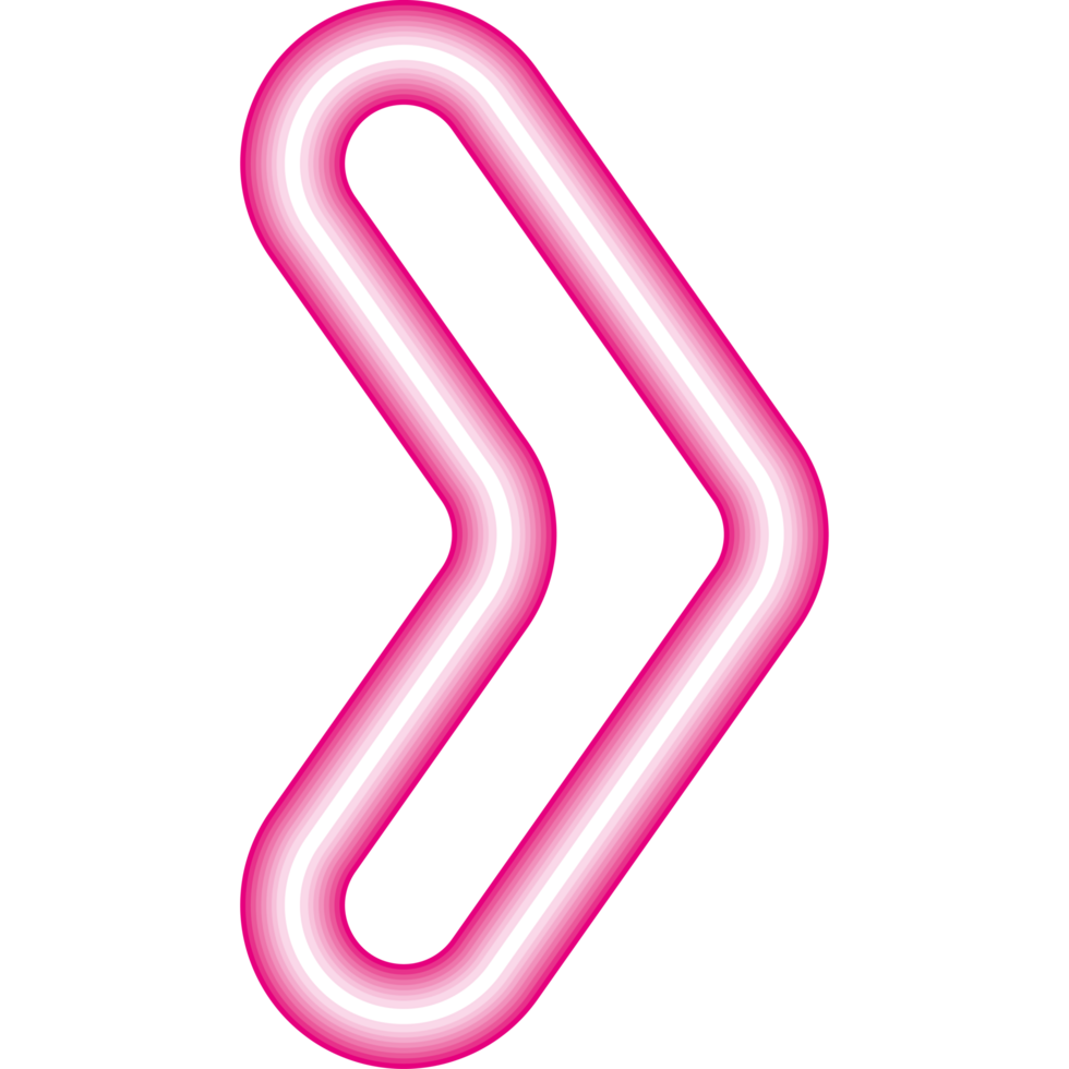 neon glowing arrow pointer design png