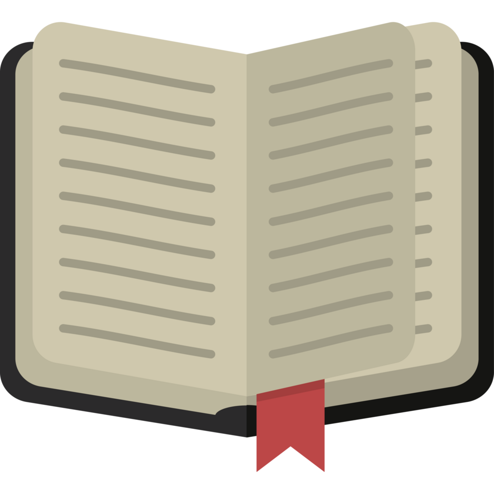 open book with bookmark png