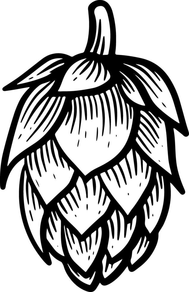 Hop Cone Illustration vector