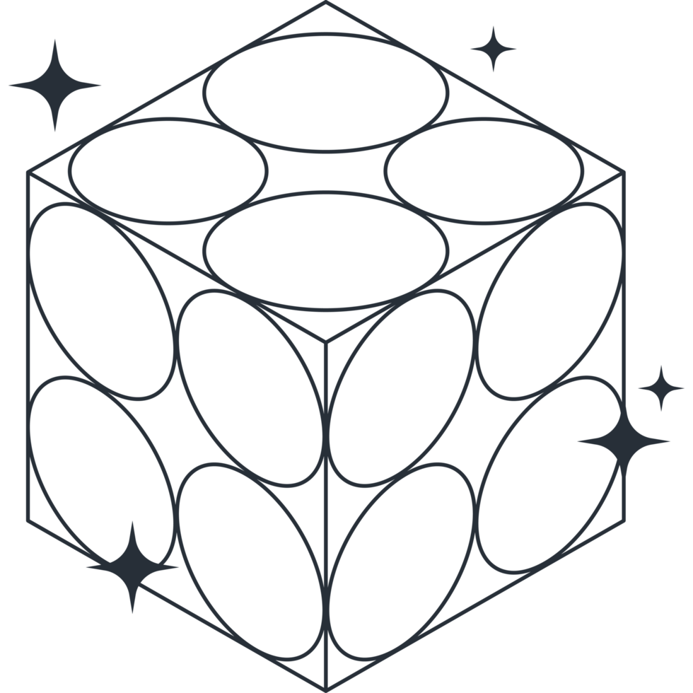 square with circles geometric shape png