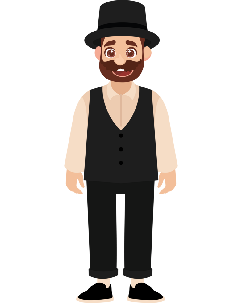 amish man wearing hat png