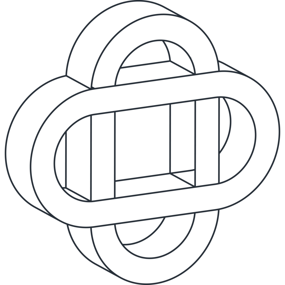 geometric shape knot linear style png