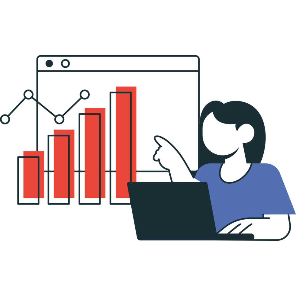 woman working with ai machine png