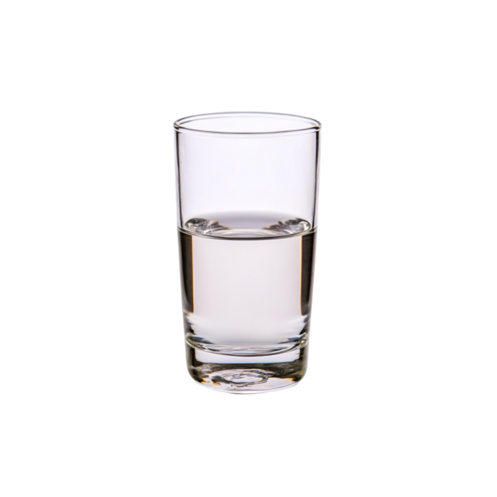 Clear Water in Glass on for Drink and Refreshment Concept png