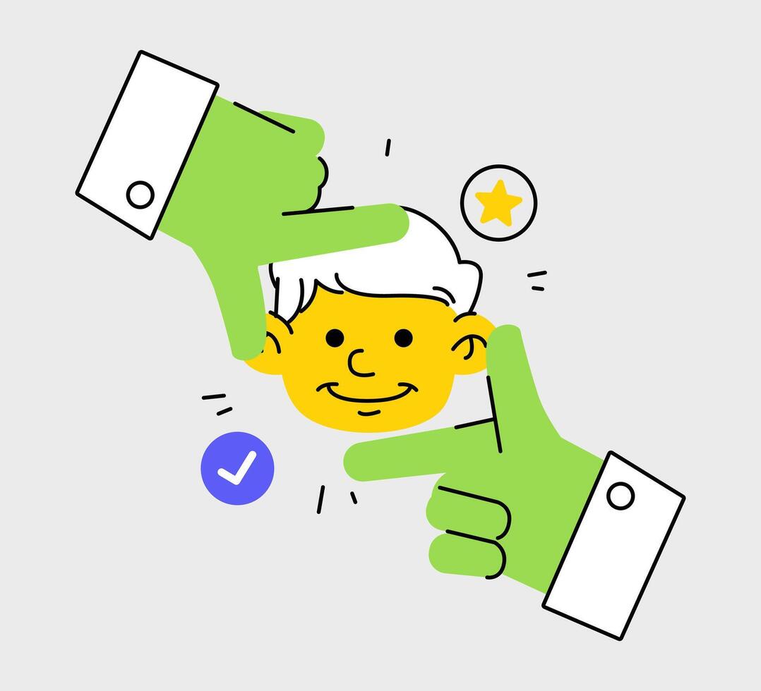 Framing Success, Capturing Positivity with Optimistic Expression and Encouragement vector