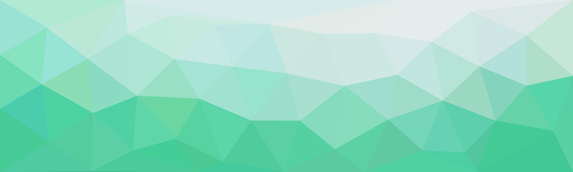Soft green low poly background with a gradient of mint and white tones, creating a fresh, clean, and modern geometric pattern suitable for design and digital use. vector