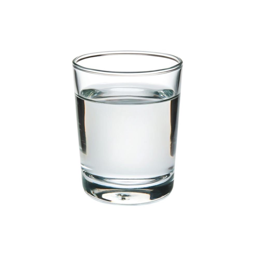 Clear Water in Transparent Glass on for Refreshment Use png