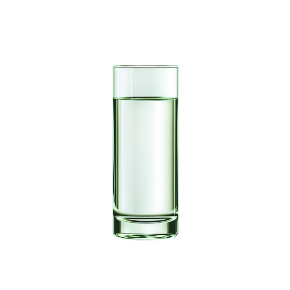 Crystal Clear Glass with Water Reflectigainst png