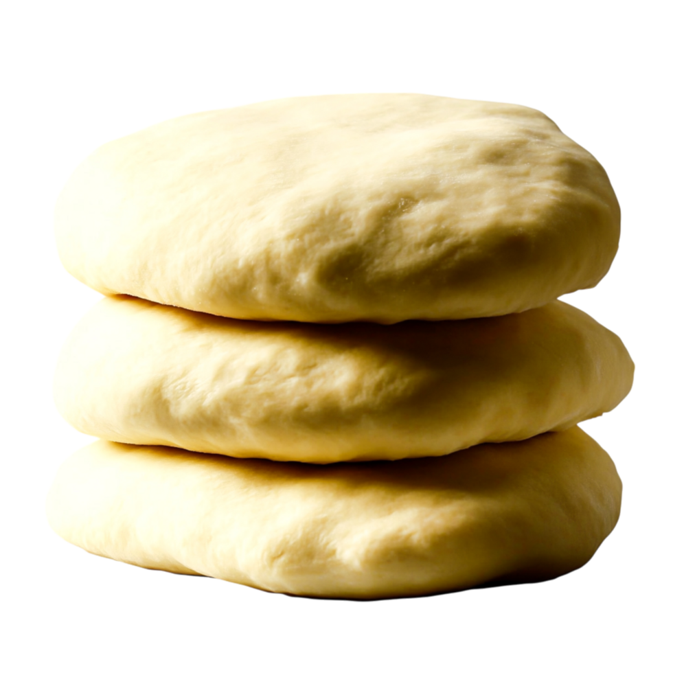Freshly Made Dough Stacked in Three Layers on png