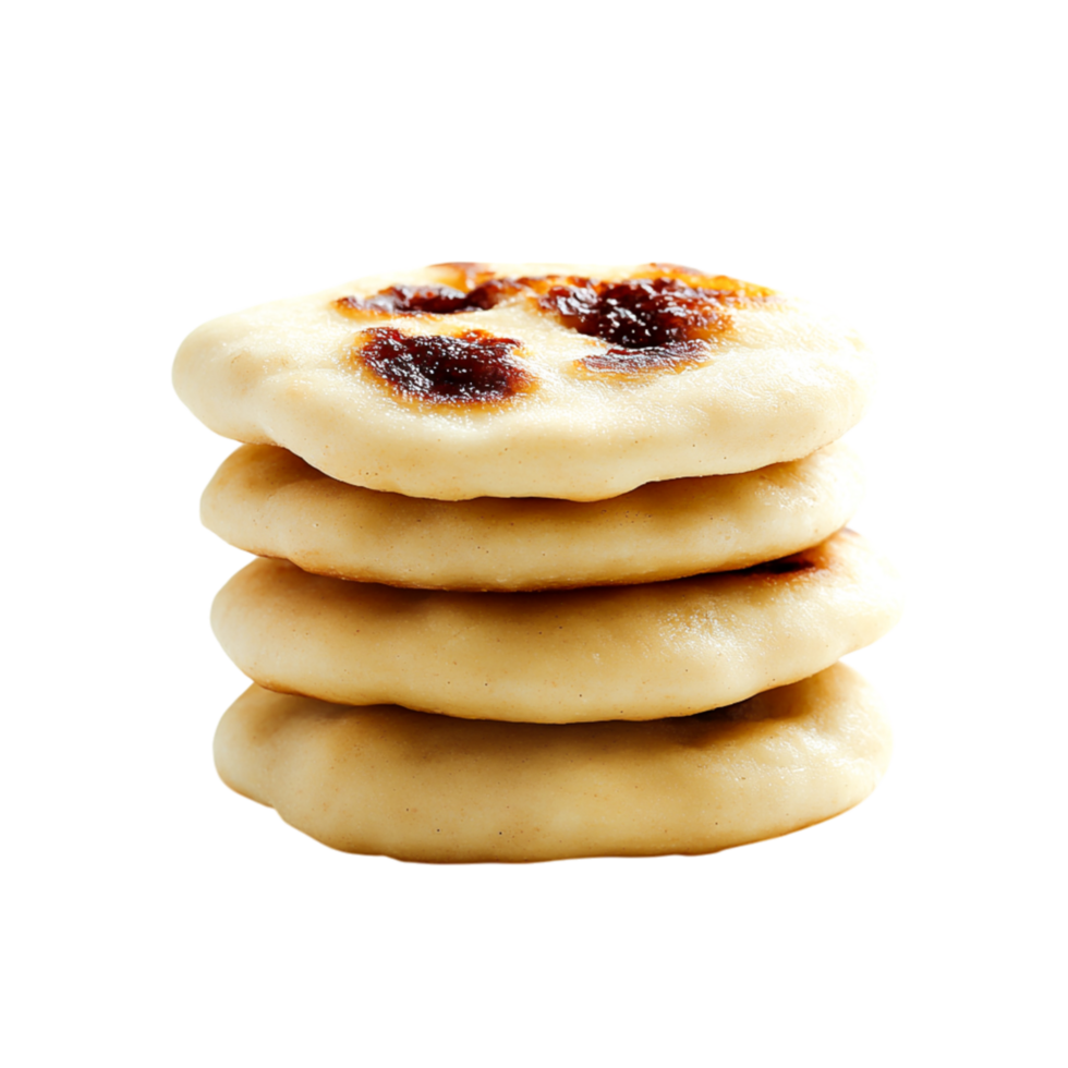 Stack of Soft and Delicious Bread Tortillas png