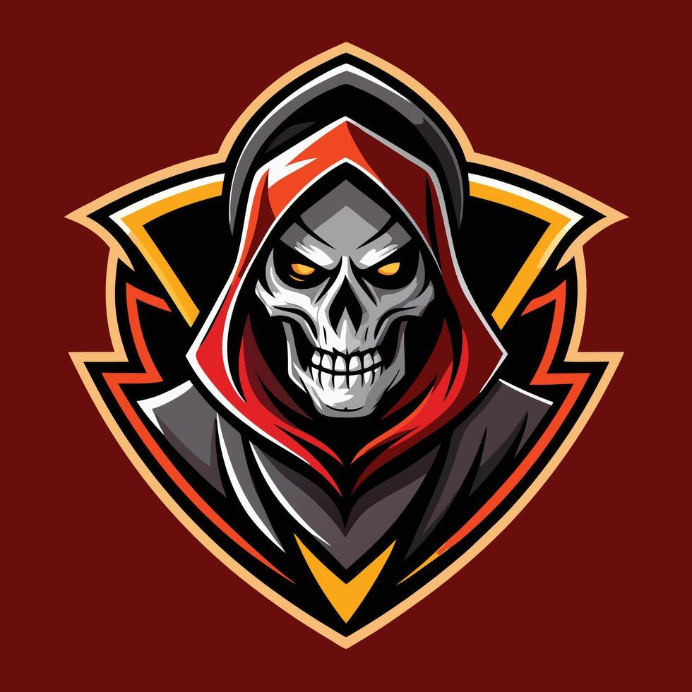 Modern Reaper Character Illustration with Fearsome Design vector