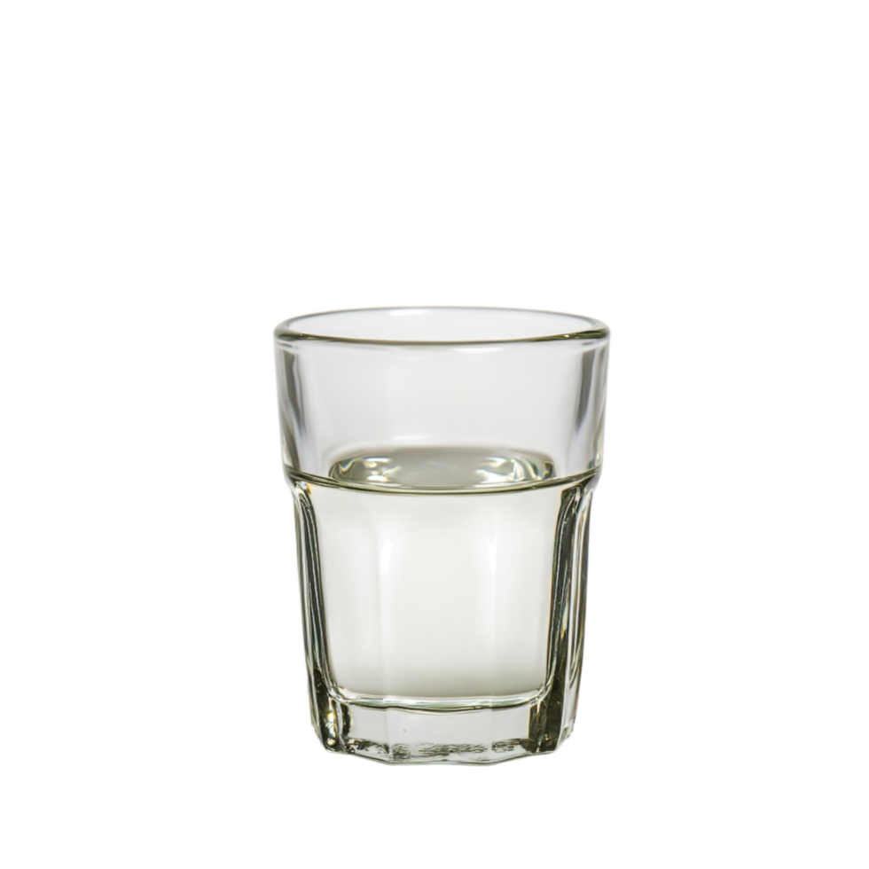 Clear Glass with Liquid on , Perfect for Beverage Presentation png