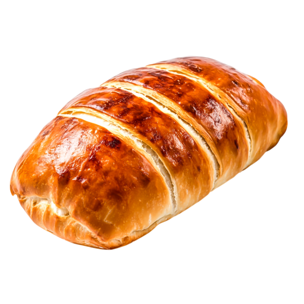 Freshly Baked Golden Croissant Pastry with Flaky Layers and Crisp Texture png