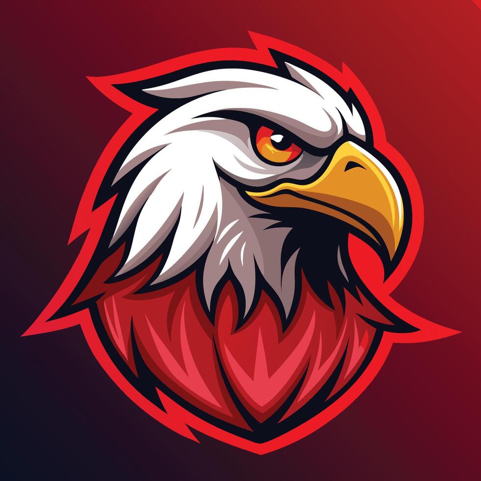 Fiery Eagle Mascot for Sports Esports and Gaming Teams vector