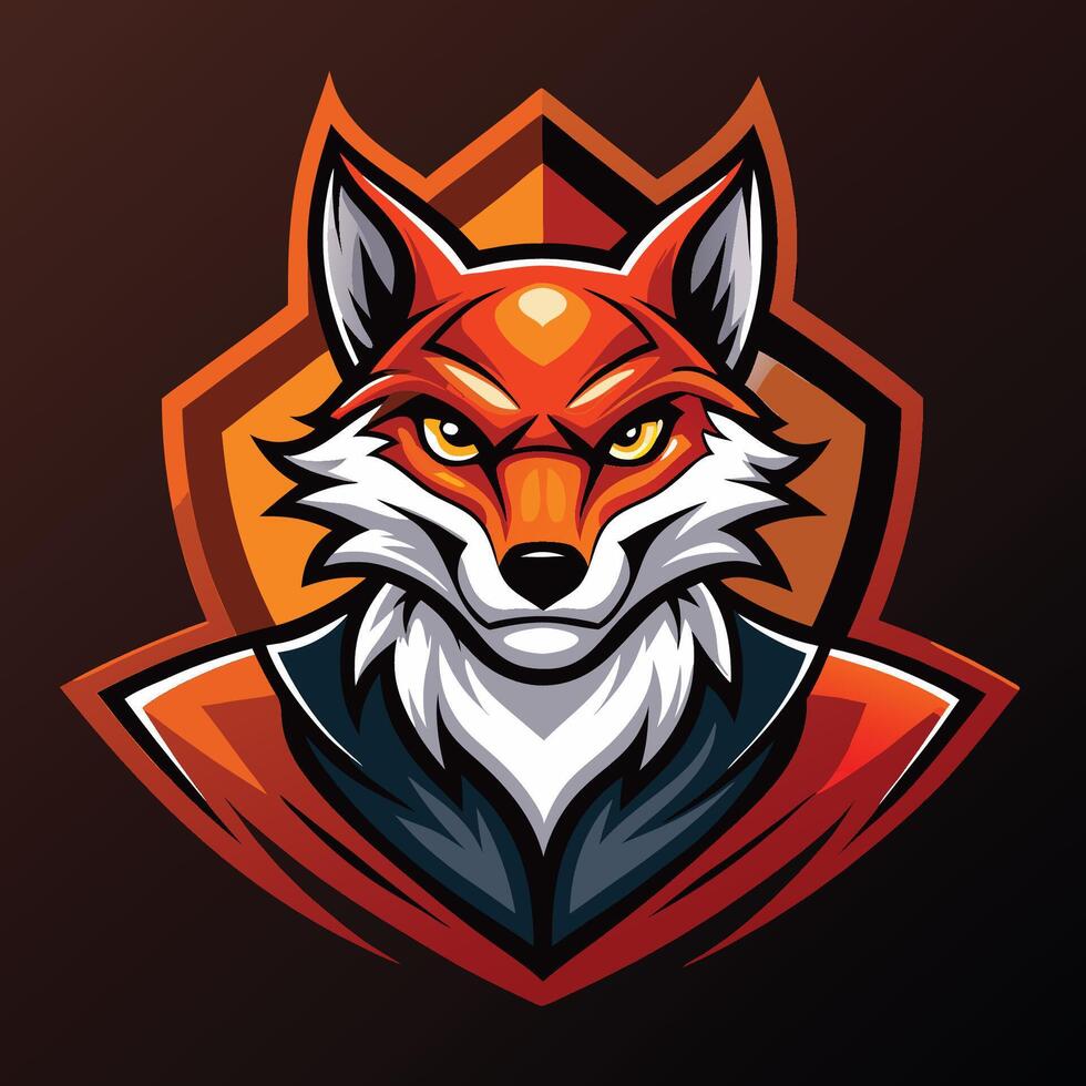 Vibrant and Expressive Fox Illustration Perfect for Esports and Character Design vector