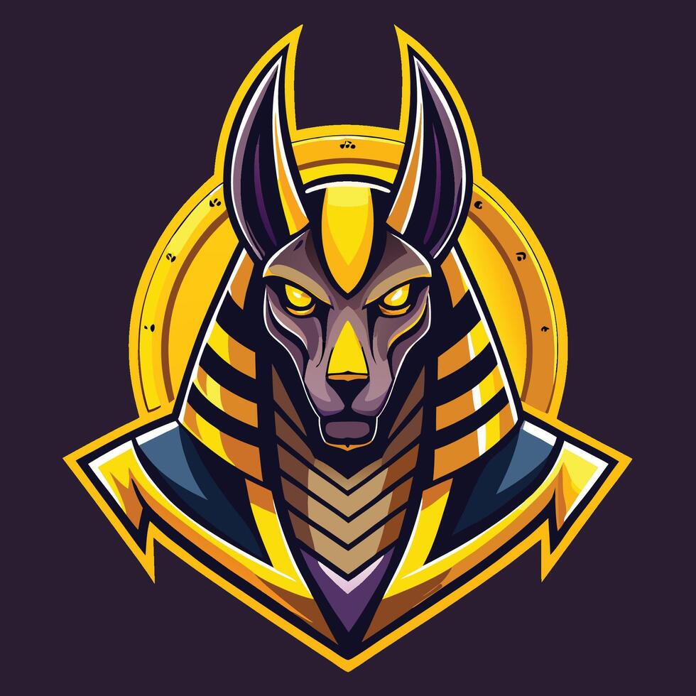 Conceptual Anubis Mascot Logo for Esports or Gaming Teams vector