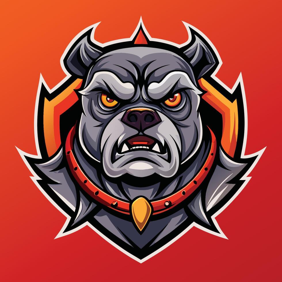 Aggressive Bulldog Biker Mascot Logo with Edgy Design vector