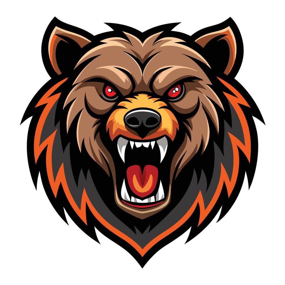 Ferocious Wild Bear Logo for Esports and Sports Mascots vector