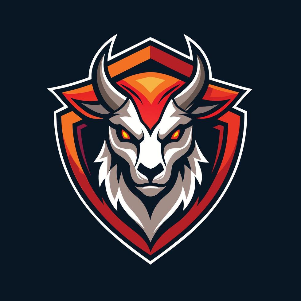 Animal Head Athletics Club Logo Design Idea Isolated vector