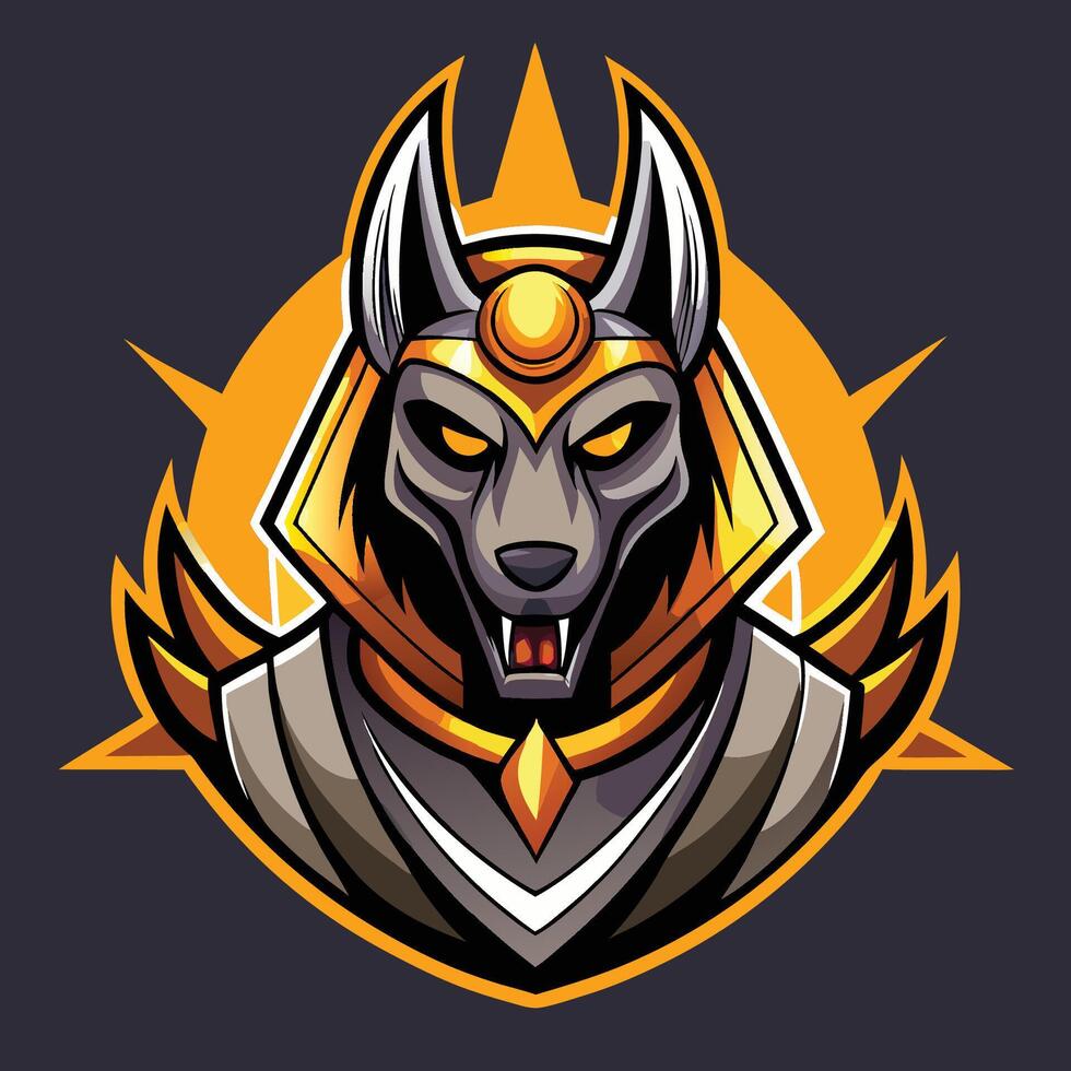 Modern and Illustrative Anubis Mascot Logo Design vector