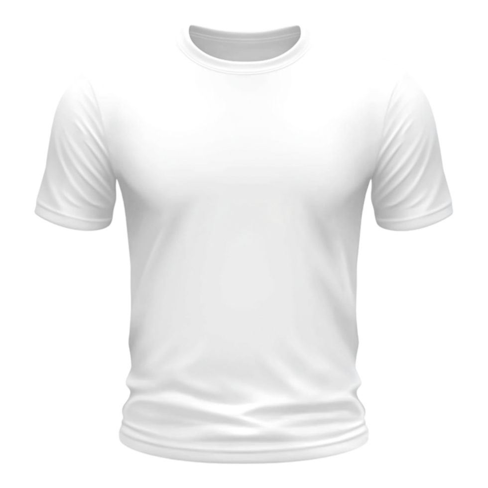 Blank White T-Shirt on for Custom Design and Printing Needs png