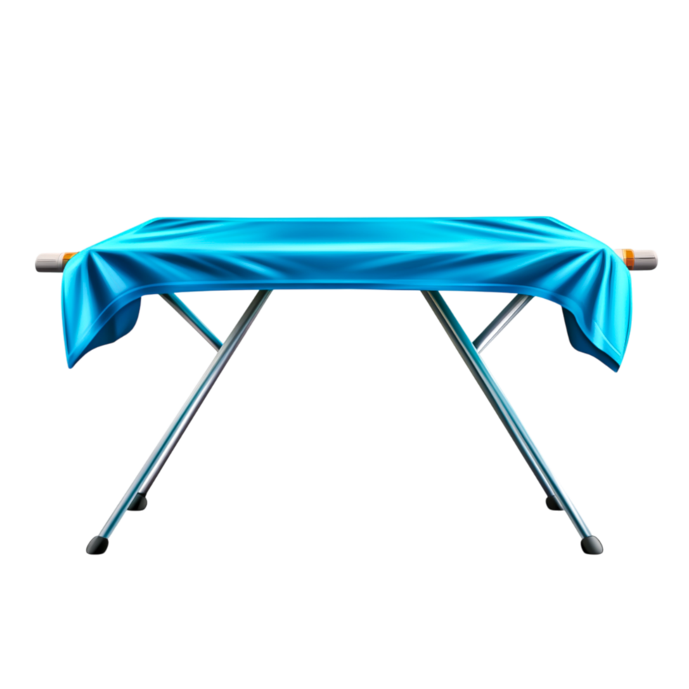 Blue Table with Smooth Silk Tablecloth for Elegant Dining and Event Decoration png