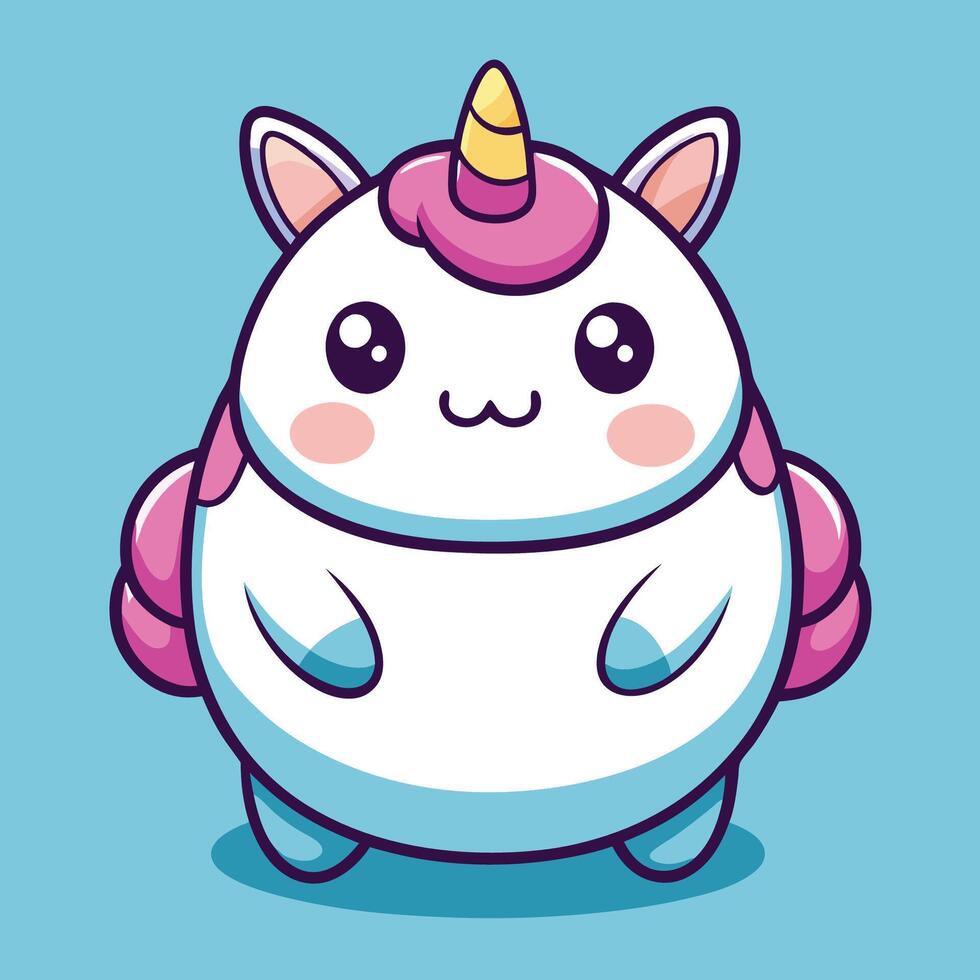 Collection of Adorable Unicorn Squishmallows with Sparkly Eyes and Soft Fur vector