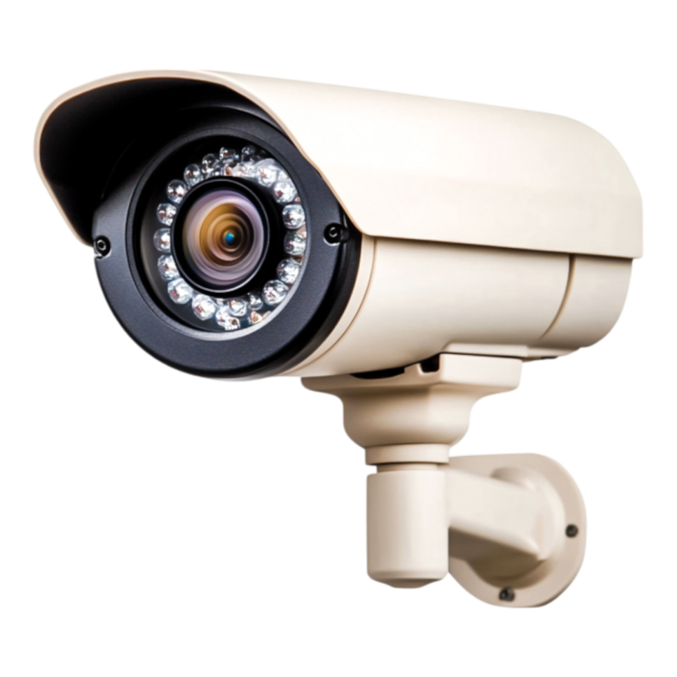 High-Quality Surveillance Camera with Infrared LEDs for Night Vision Security Monitoring png