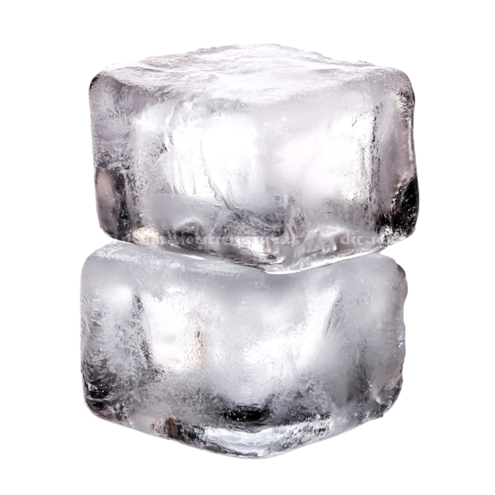 Fresh Ice Cubes Stacked with Crystal Clear Clarity png