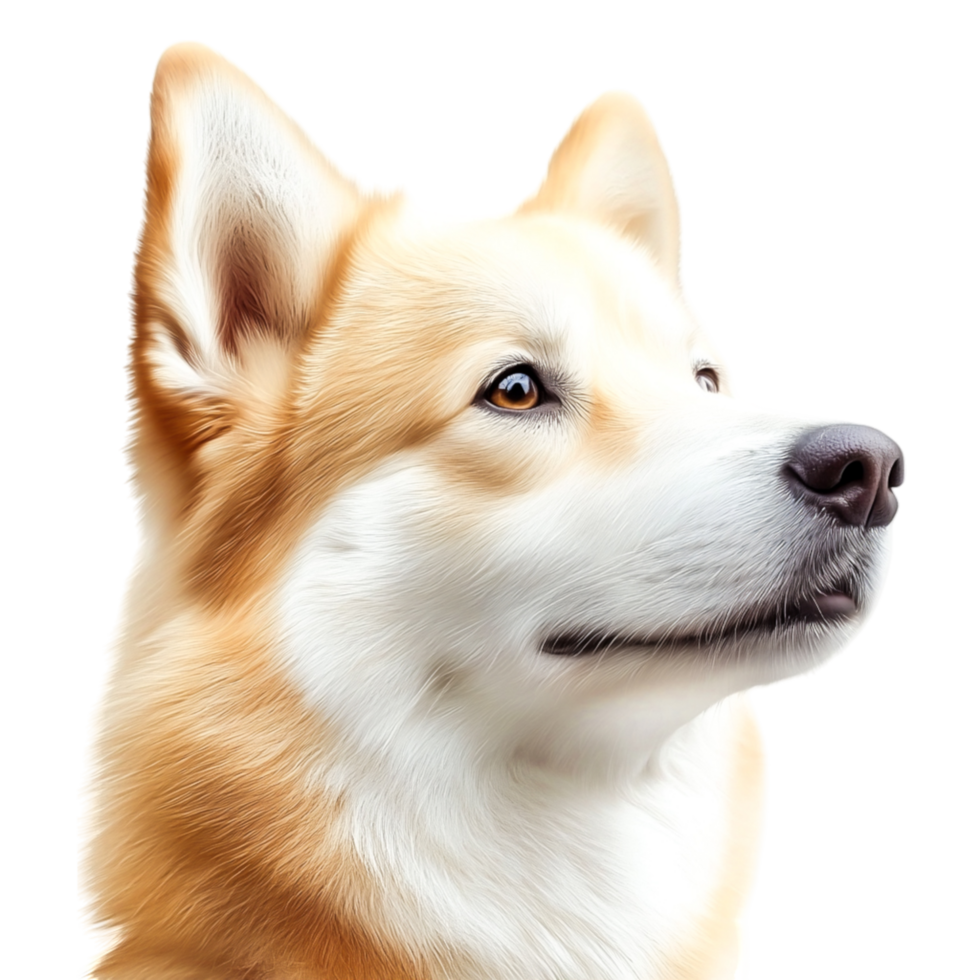 Majestic Corgi Dog Portrait Captured with Soft Lighting and Gentle Expression png