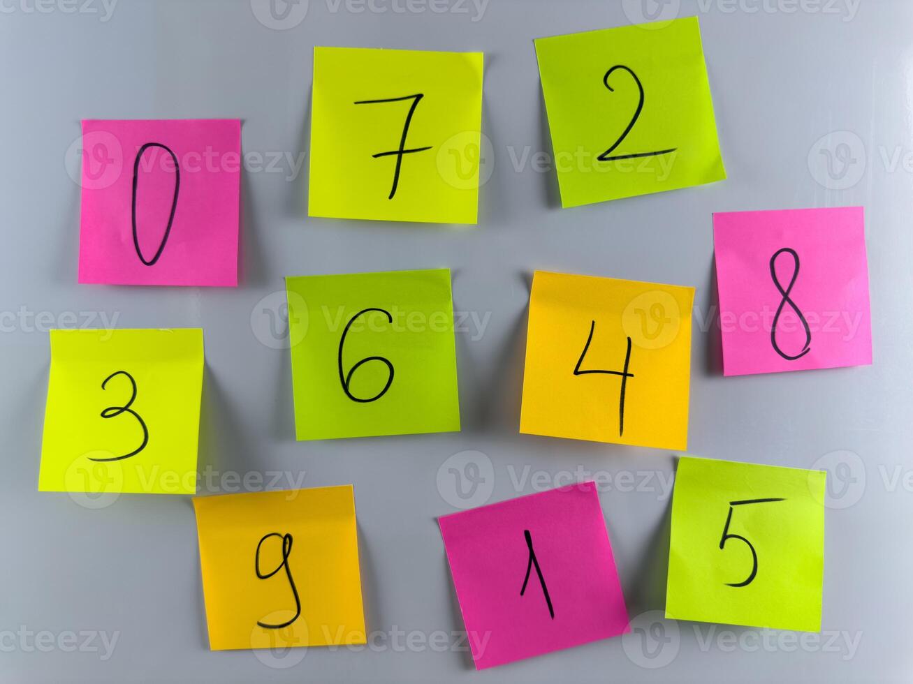 Number cards for memorization photo