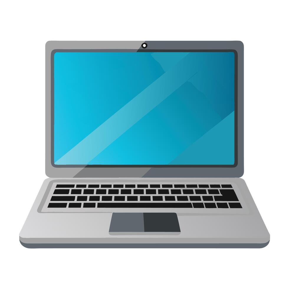 Modern Mockup of a Sleek and Stylish Open Laptop on a Minimalist Desk vector