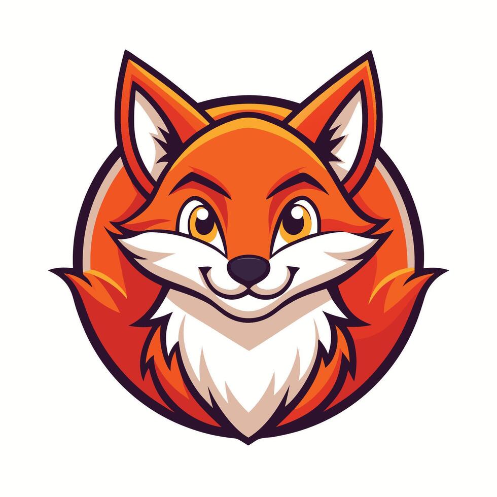 Cartoon Style Fox Mascot Logo Template for Workshop Businesses vector