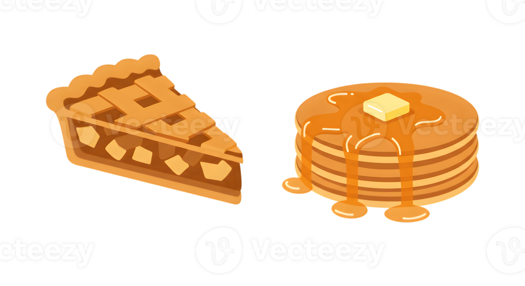 Apple Pie And Pancakes Illustration png