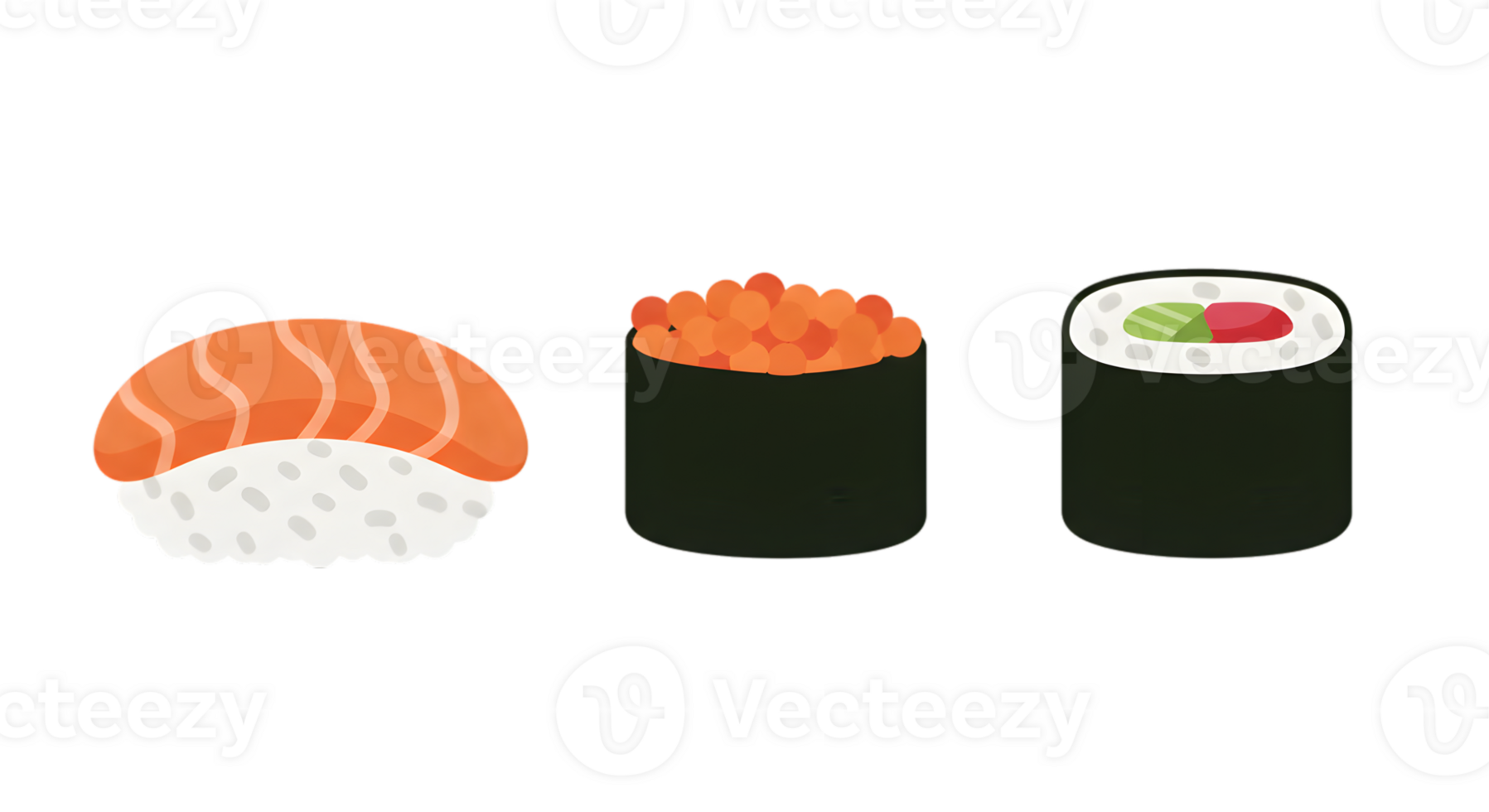 Pixel Art Sushi Illustration png