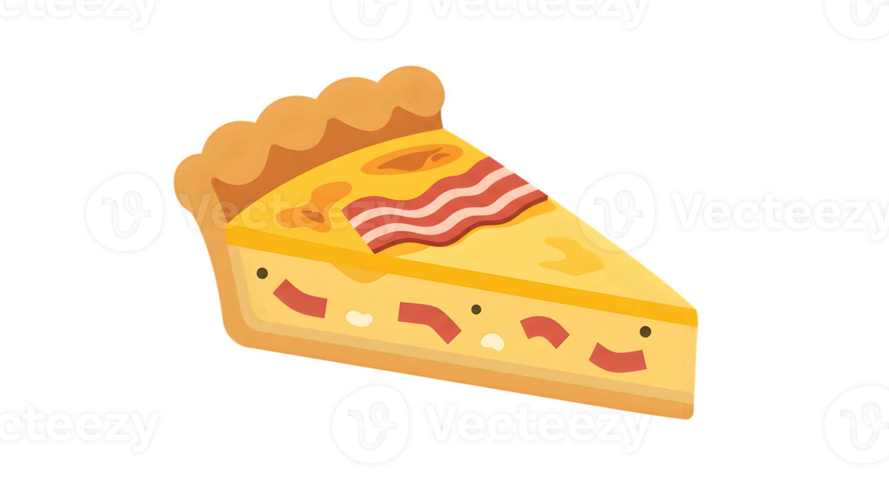 Pixel Art Slice Of Bacon Custard Pie png