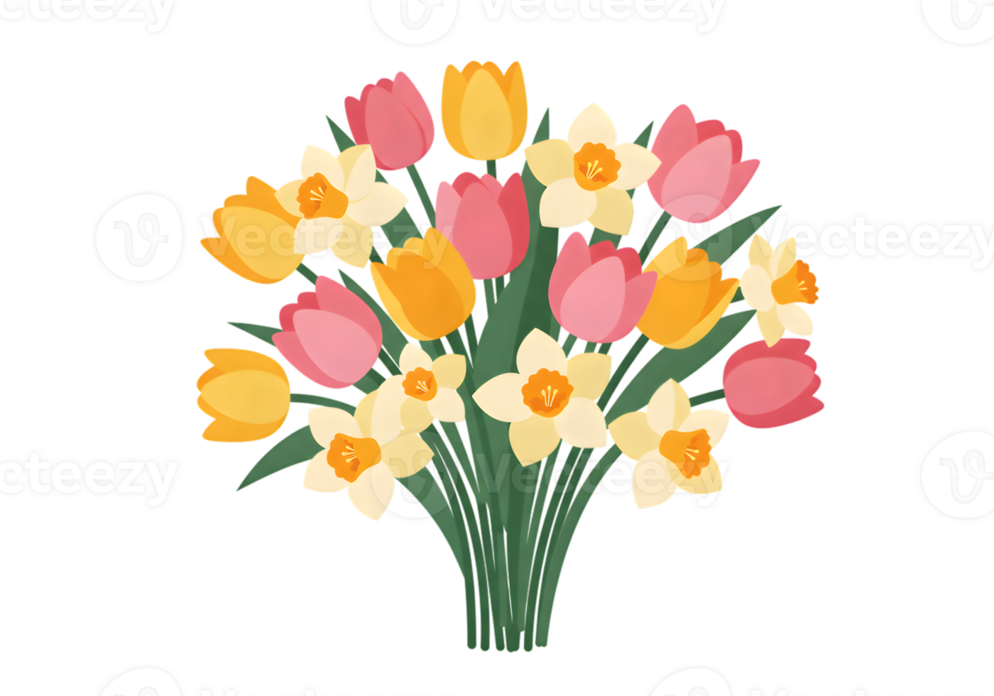 Colorful Spring Flower Bouquet png