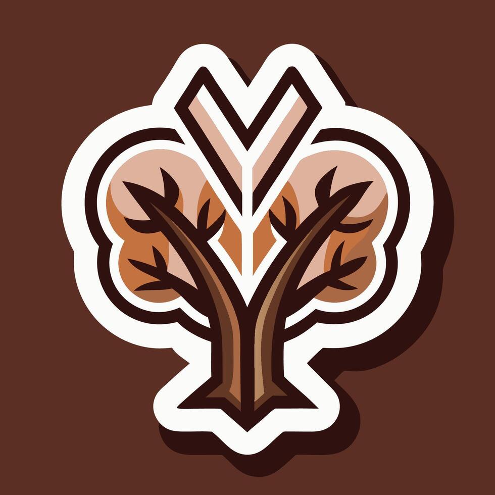 Two Way Tree Logo Template An Abstract Design for Businesses and Individuals vector